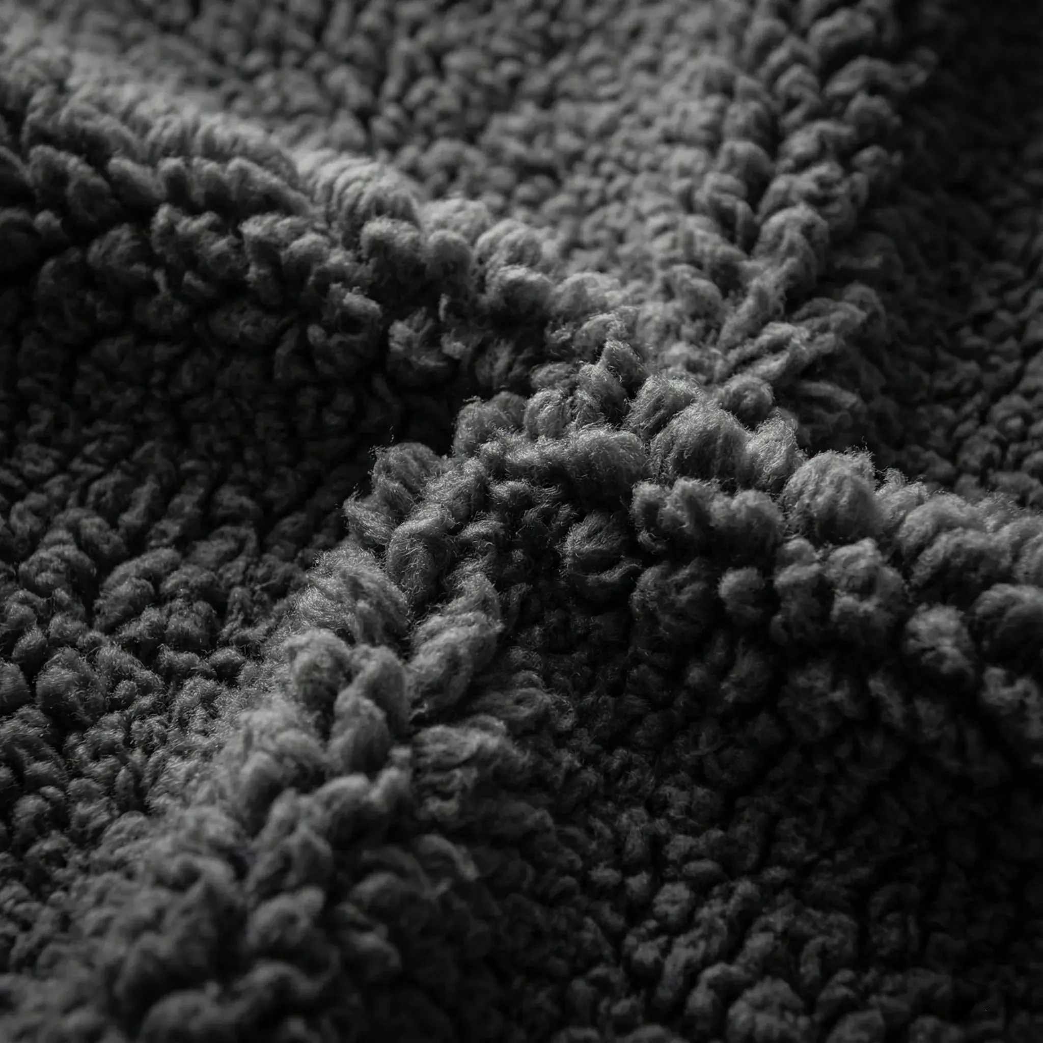 Macro texture of the grey sherpa layer